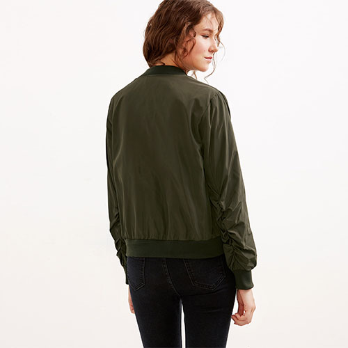 2018 Raglan Sleeve V Notch Side Hoodie Jacket